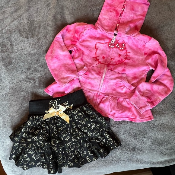 Hello Kitty - girl’s hoodie and skirt. 2 piece bundle - Picture 1 of 13